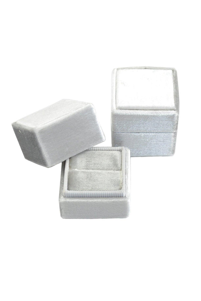 white velvet ring box