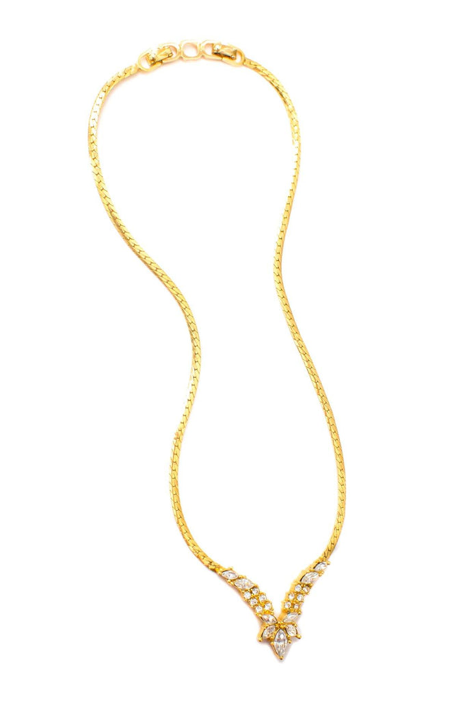 dior rhinestone necklace