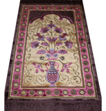 Plush Velvet Islamic Prayer Rug Purple