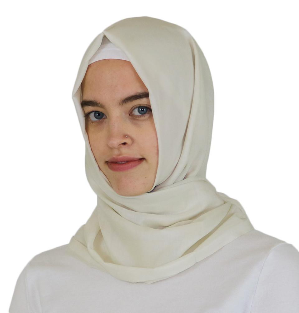 Islamic Women's Hijab Scarf Muslim Wrap Aker Ince Shawl #312 Beige 