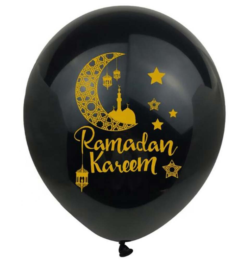 Auroch Detecteren boezem Islamic Holiday Decor | Ramadan Kareem Balloons | 10 Pack - Black