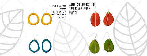 Variety of ethical tagua earrings