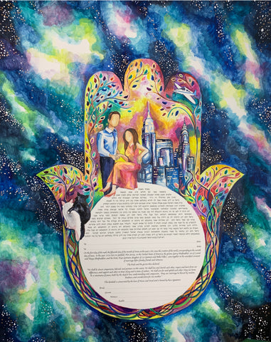 Garry and Asya Ketubah Commission by Anna Abramzon 2019