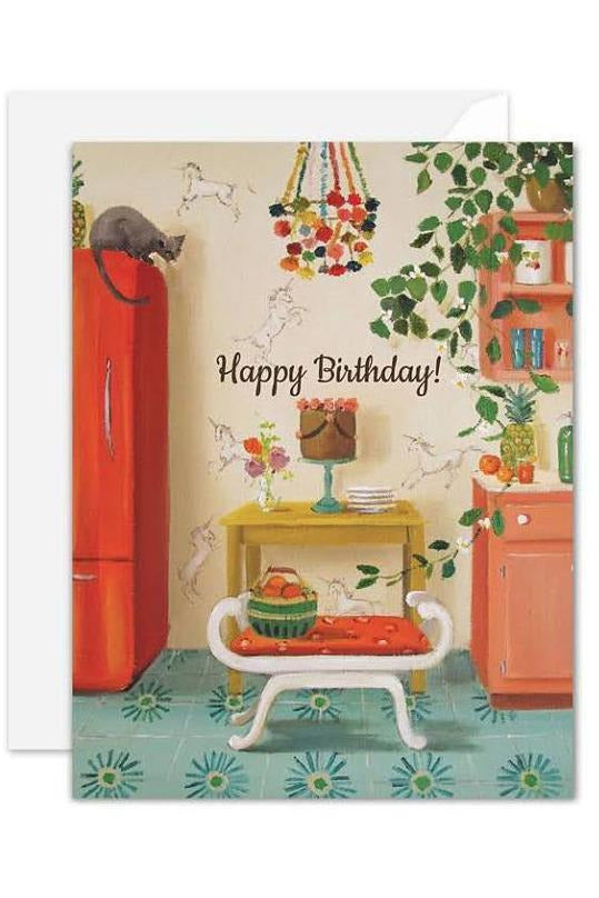 Janet Hill Studio - Unicorns Birthday Card