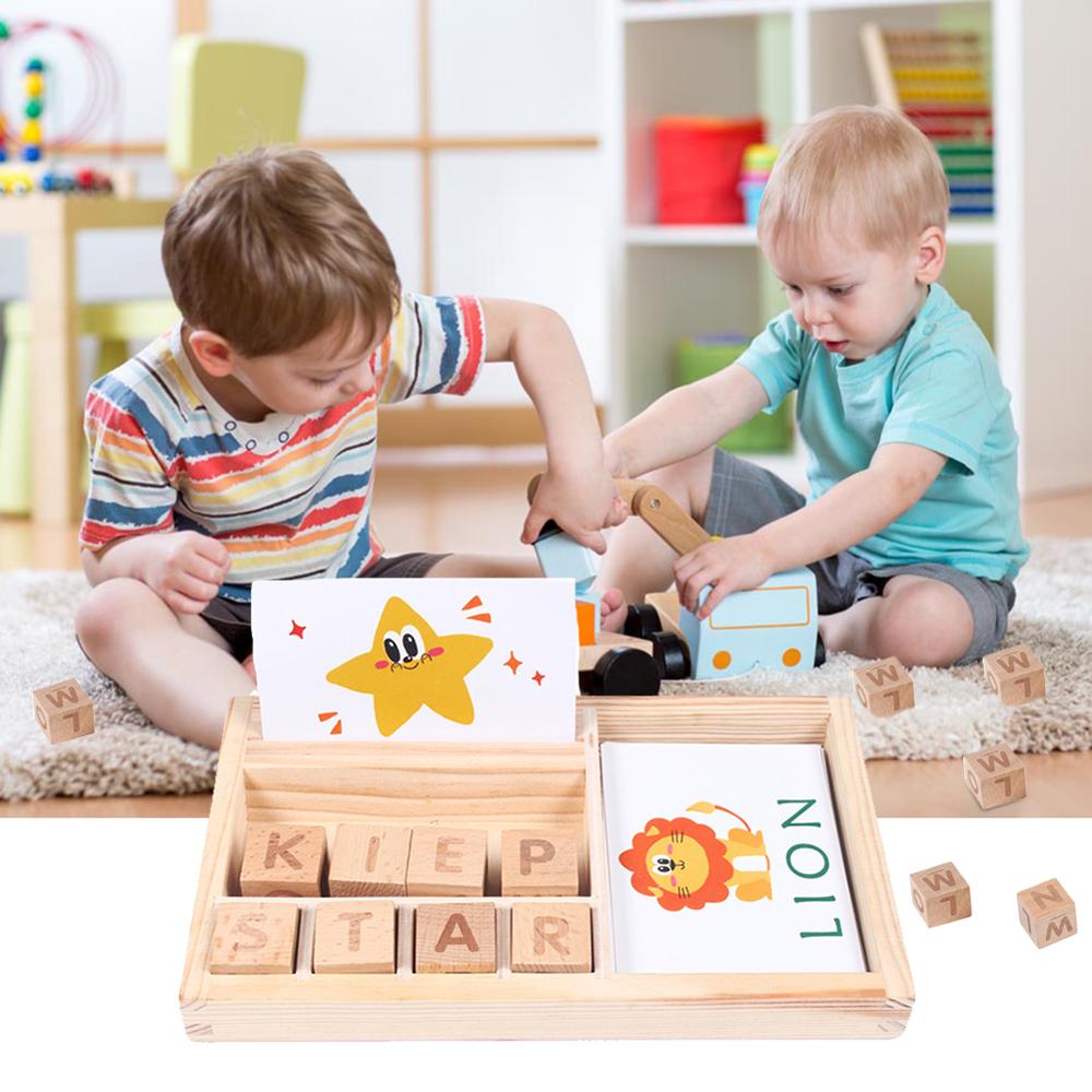 wooden spelling game