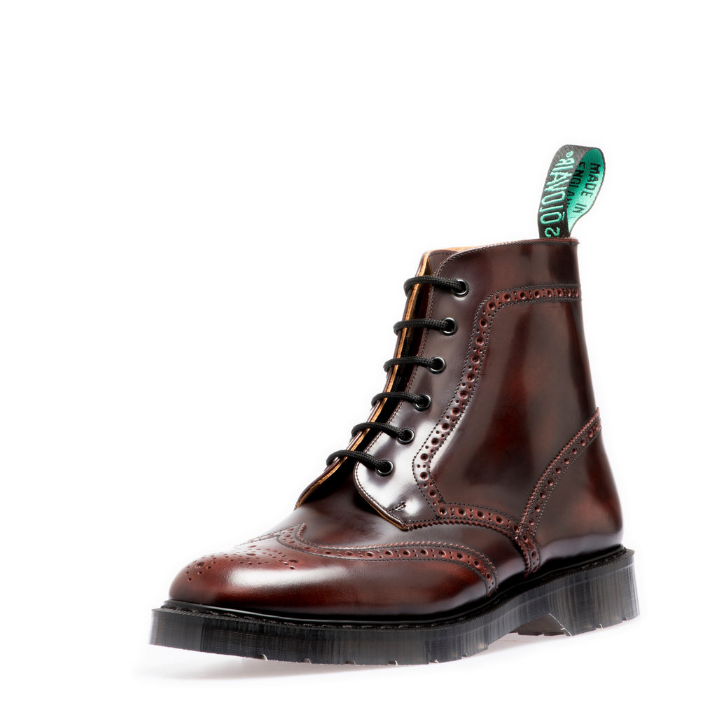 burgundy brogue boots