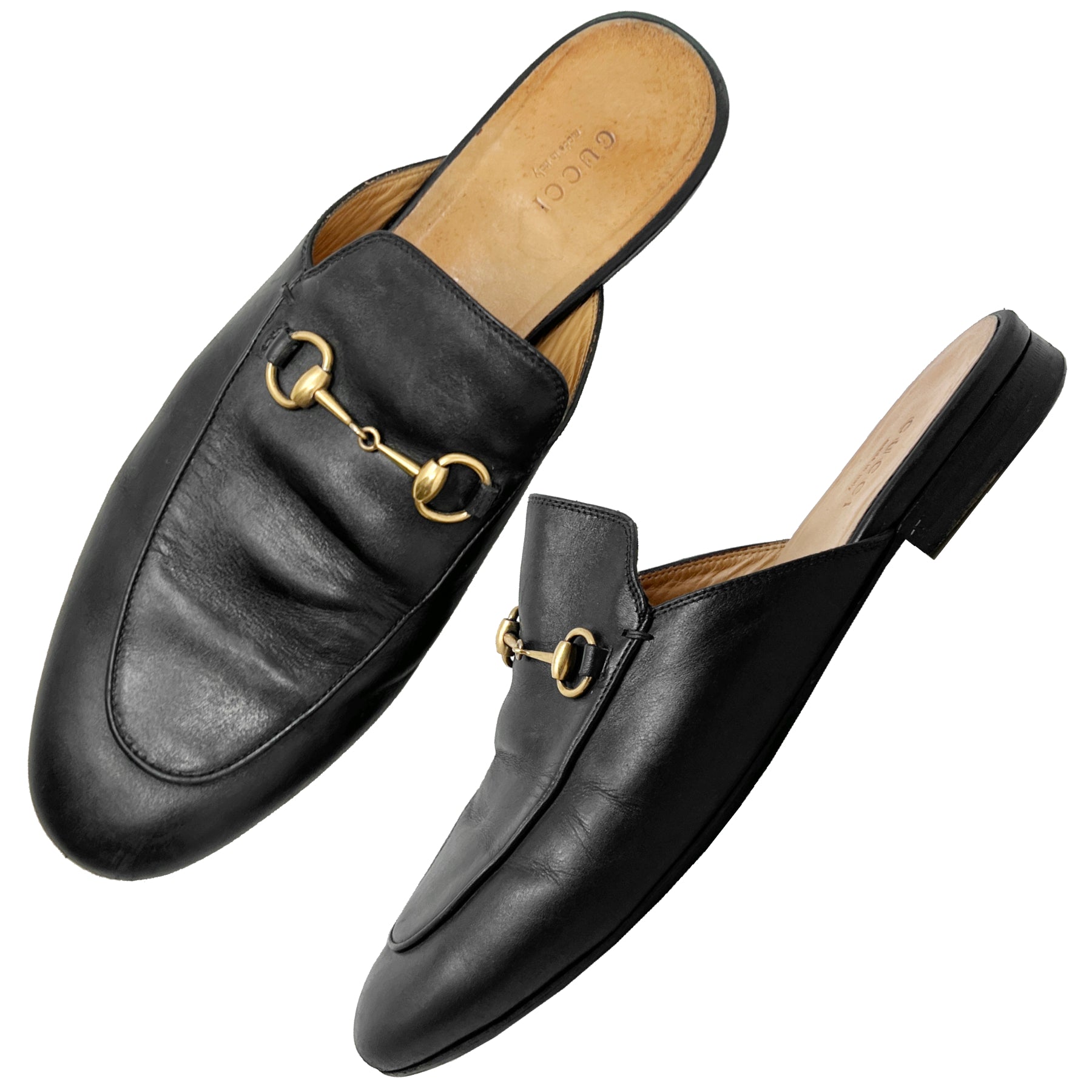 Gucci Princetown Black Leather Loafer Mules Size EU 40 – The Global  Collective Co.