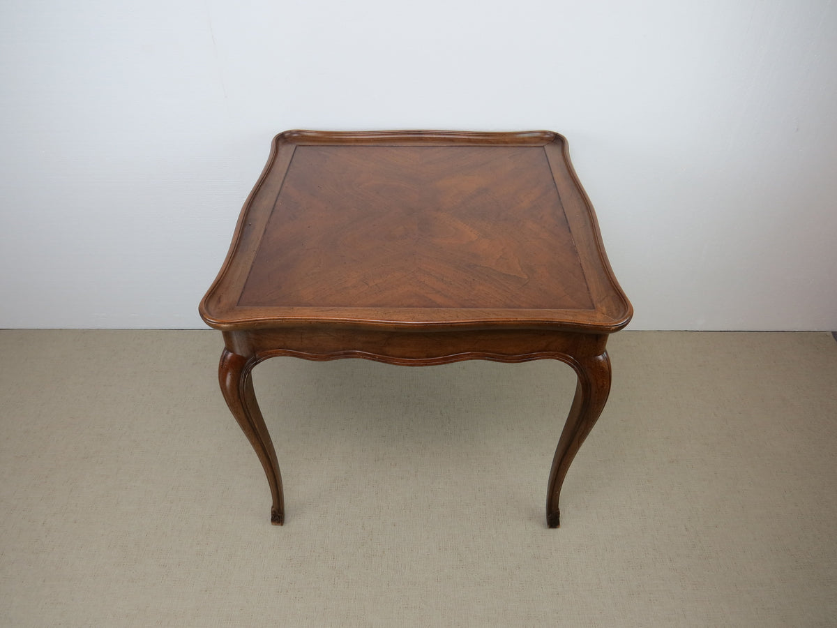 Vintage Walnut French Provincial Style Lamp Table By Henredon Fine