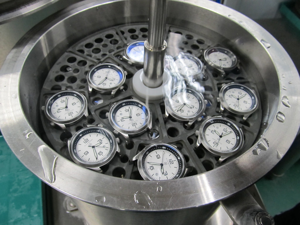 testing in the pressurised water tank