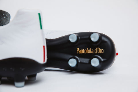 The Pebax sole of Pantofola d'Oro's Superleggera Leather Football Boots
