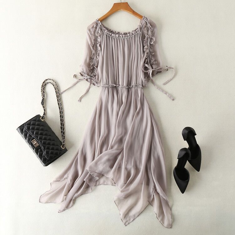 mulberry silk dress