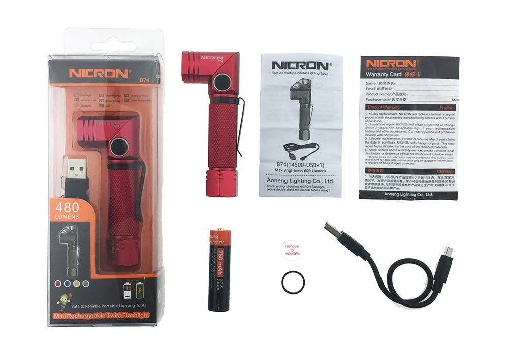 Nicron B74 Flashlight Package