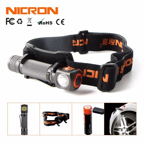 Nicron® Magnetic Rechargeable Led Headlamp Detachable Flashlight H10R