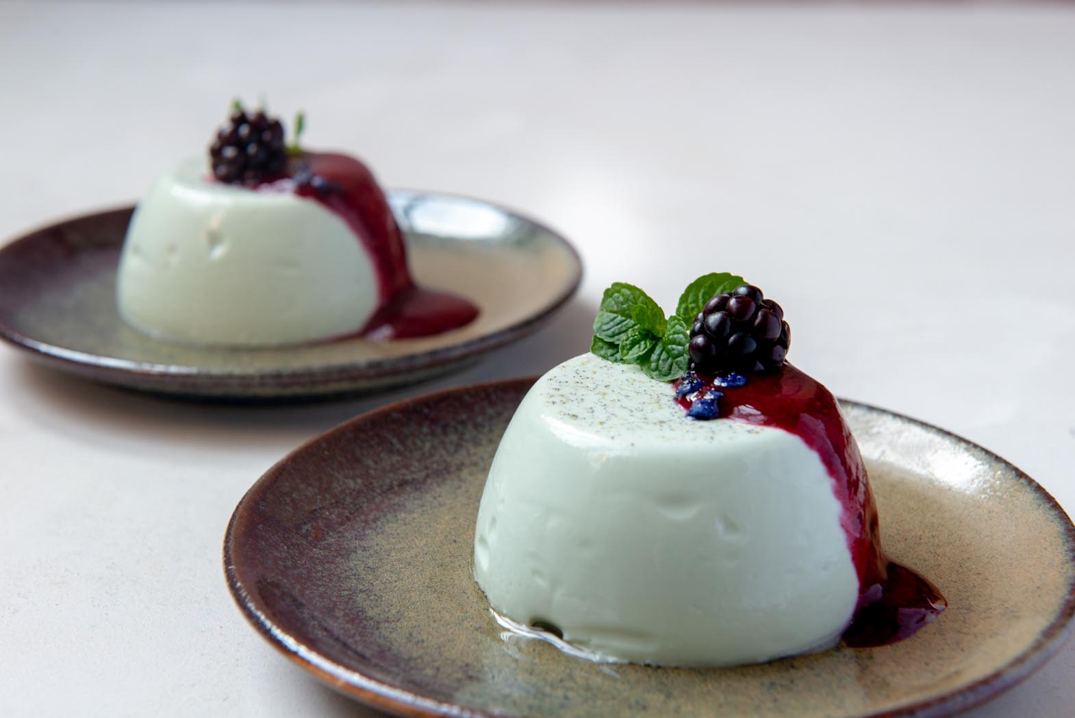 Violet Panna Cotta With Blackberry Recipe – Sous Chef UK