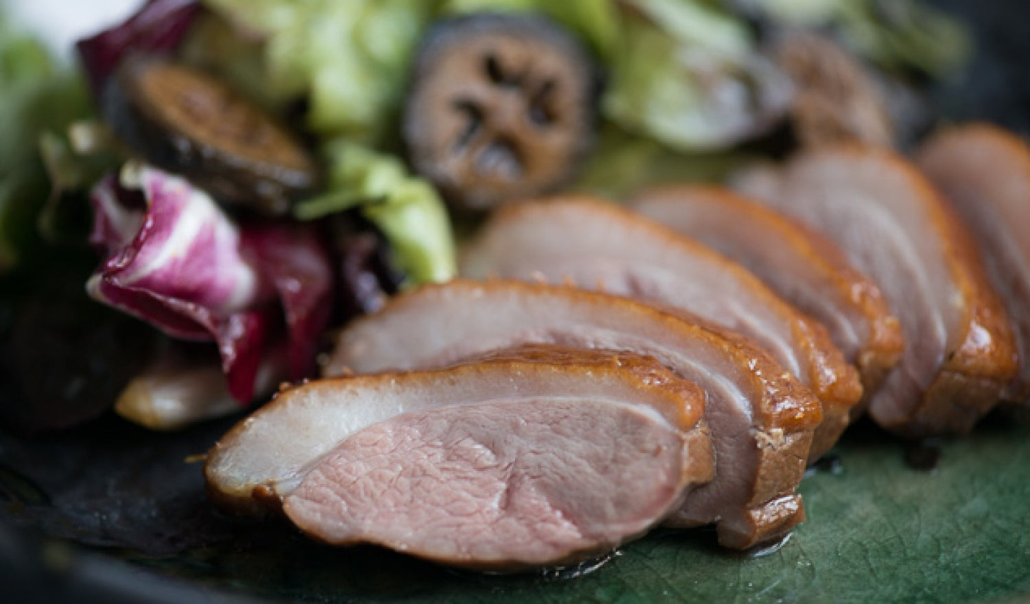 Hot Smoked Duck Pickled Walnut Vincotto Salad Recipe Sous Chef Uk