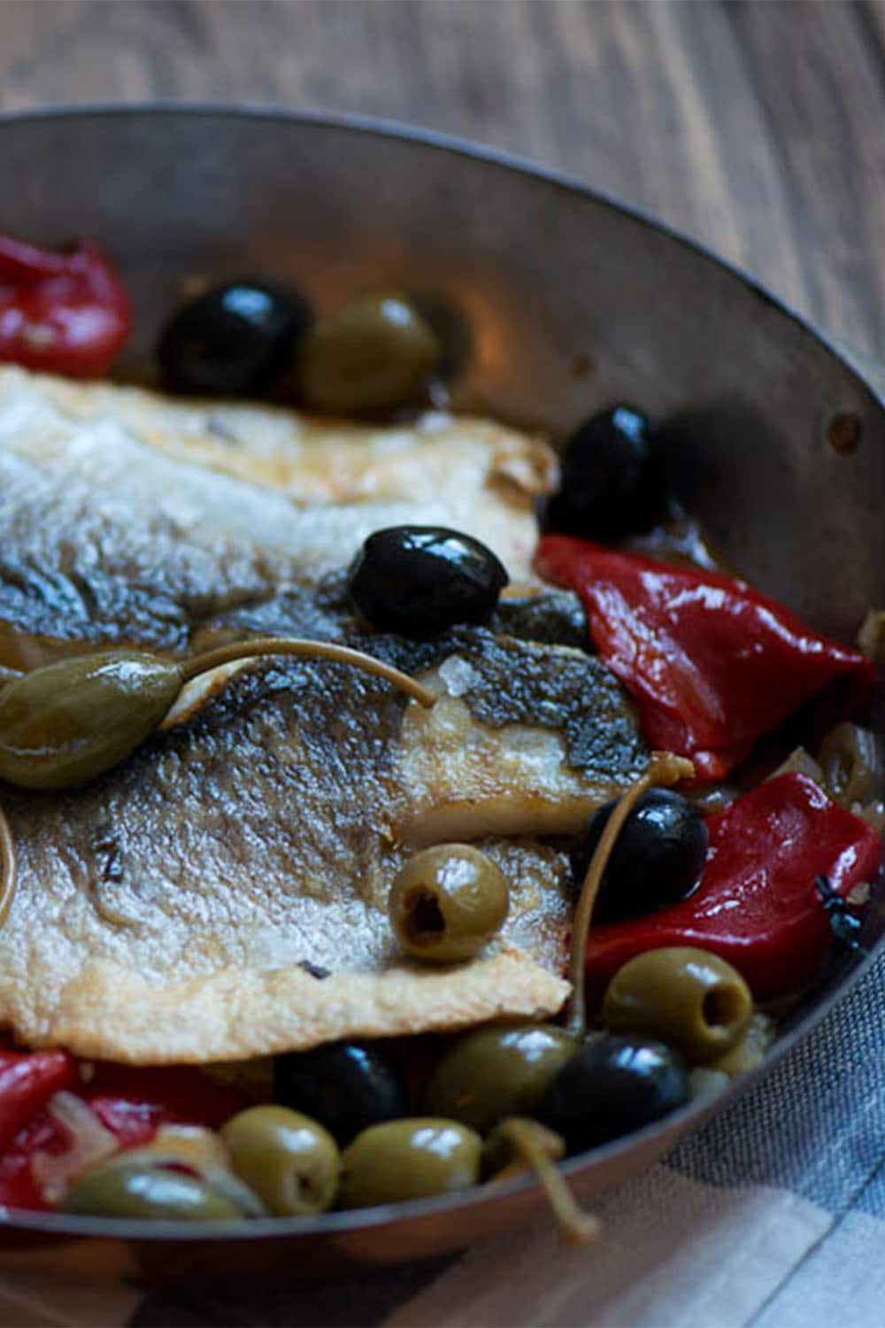 Pan-Fried Sea Bass With Piquillo Peppers Recipe