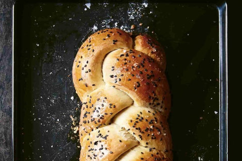 Black sesame challah bread recipe