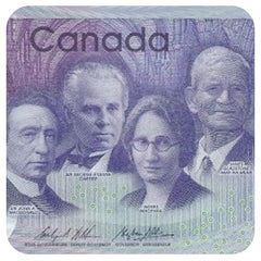 Canadian $10 2018. Featuring Agnes Macphail (first woman in Canadian history to be elected as a federal Member of Parliament), Sir John A. Macdonald, Sir George-Étienne Cartier and James Gladstone (Akay-na-muka) a member of the Kainai (Blood) First Nation.