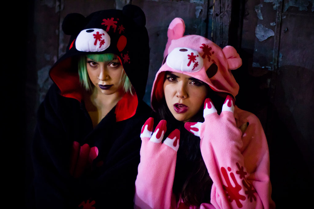 Kigurumi Character Black and Pink Gloomy Bear Onesie