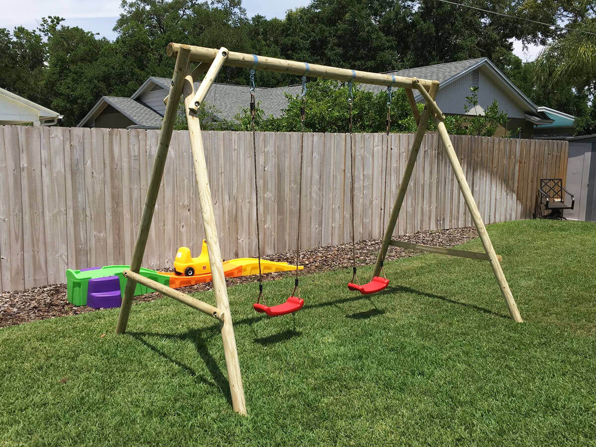 wood swings for kids