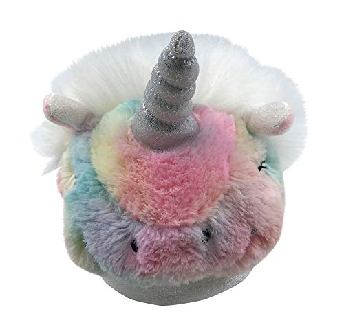 fluffy rainbow slippers