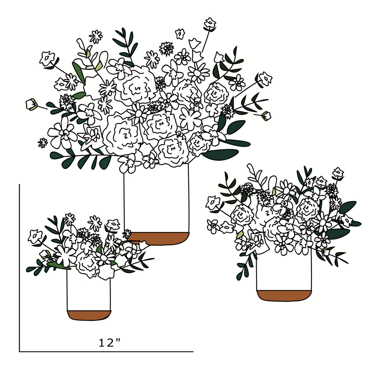 straw flowers growing clipart