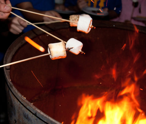 Roasting Marshmallows on Wooden Skewers