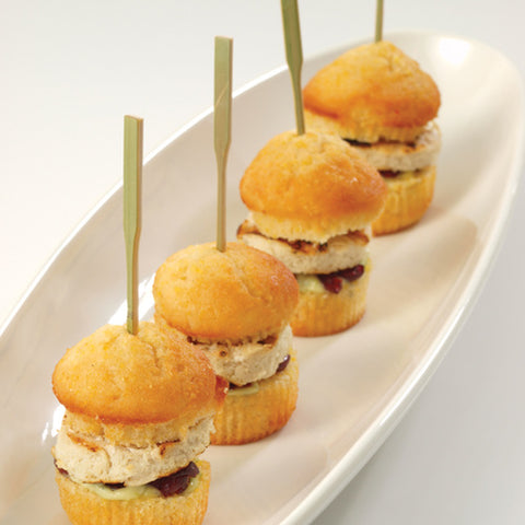  Square skewers are perfect for slippery foods