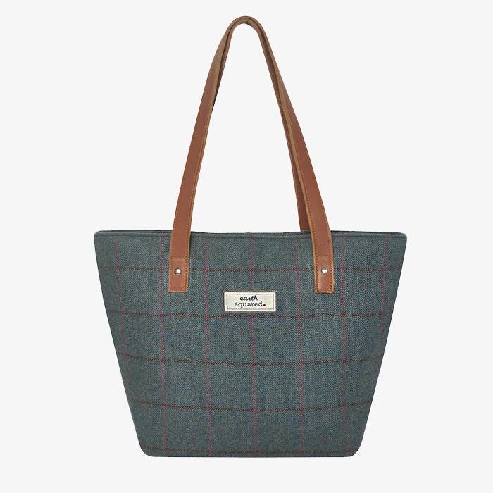 tweed tote handbag