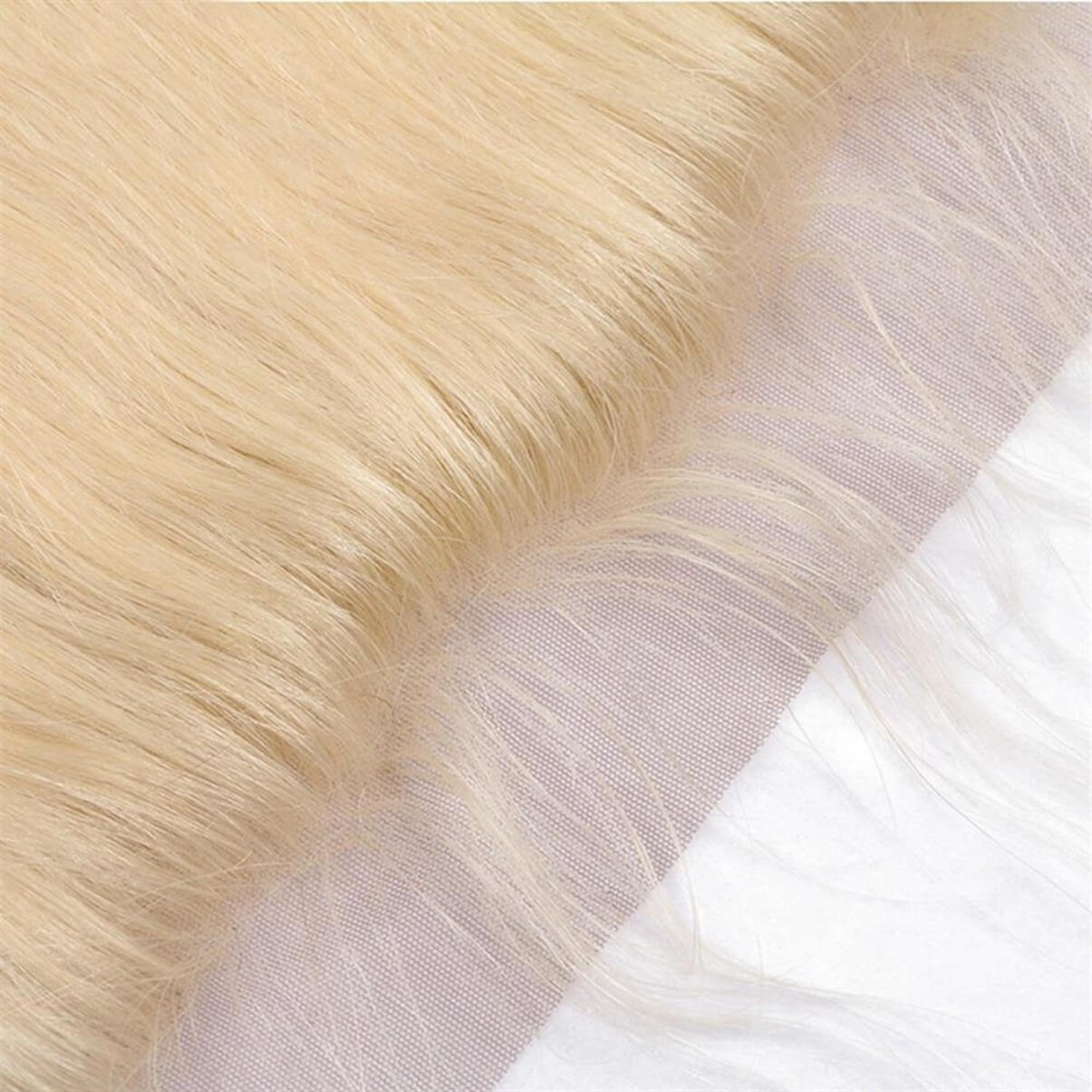 Lakihair 10A 613 Blonde Brazilian Straight Hair Ear To Ear Lace Frontal Closure