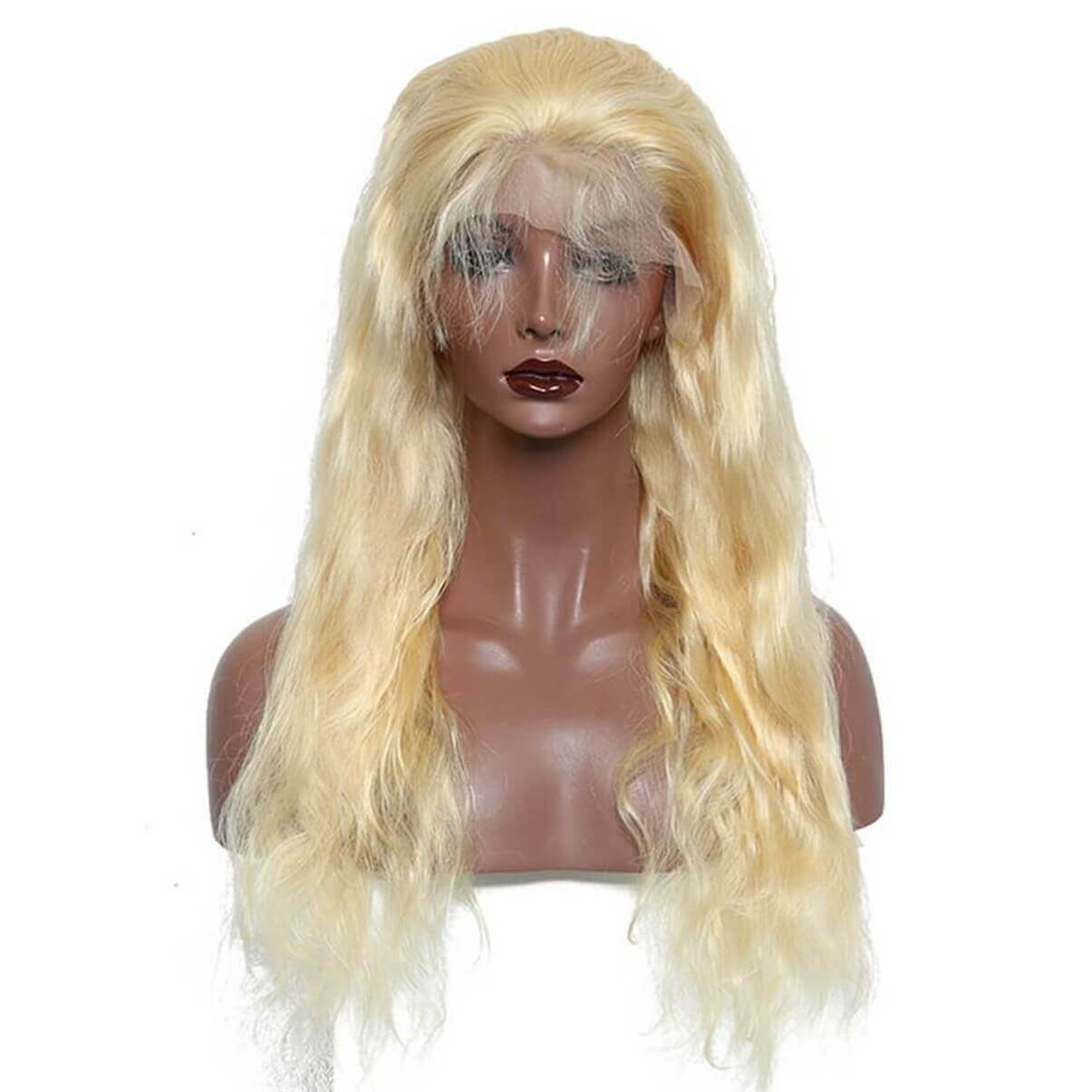 Lakihair 613 Blonde Body Wave Lace Wigs Pre Plucked Glueless Lace Front Human Hair Wigs