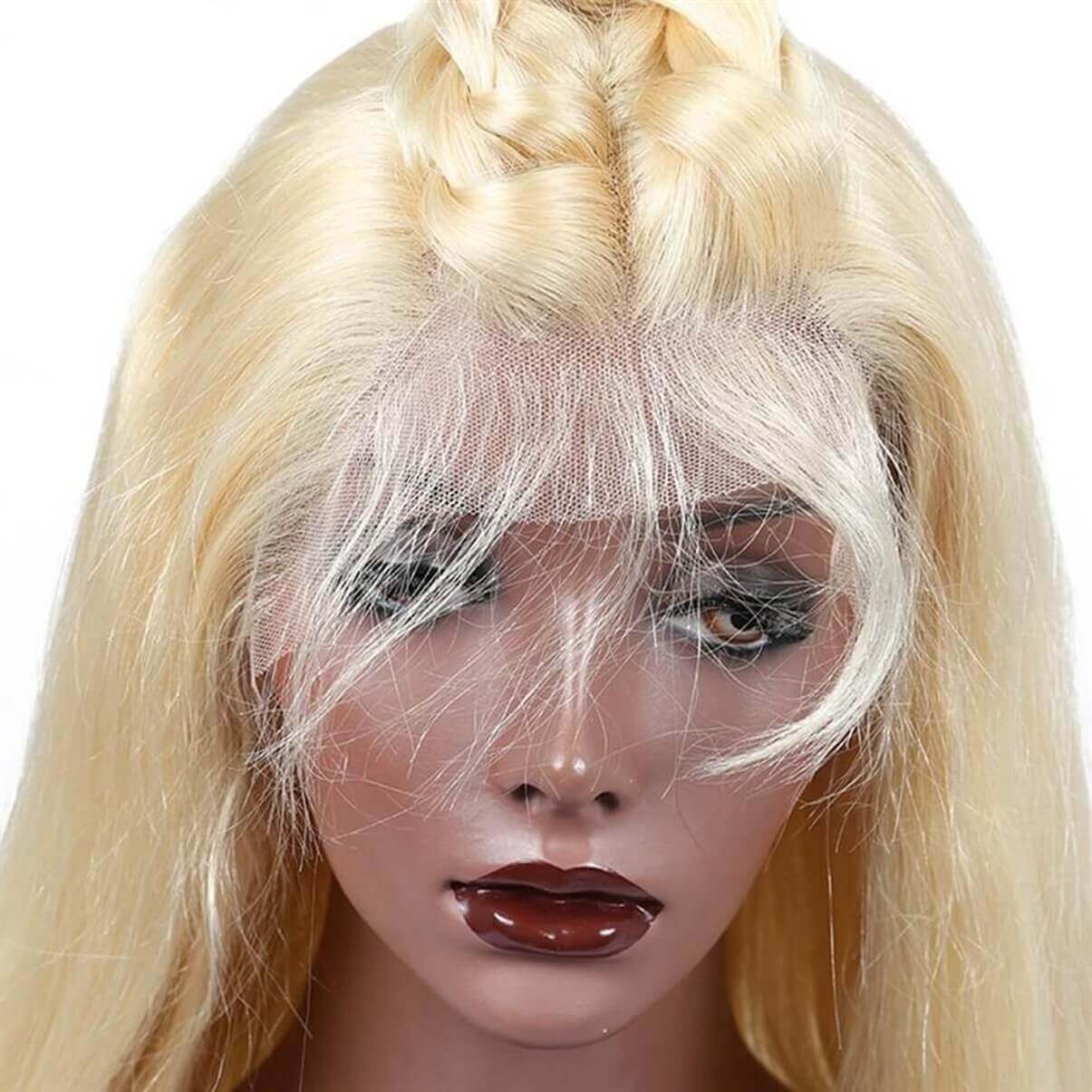 Lakihair 613 Blonde Body Wave Lace Wigs Pre Plucked Glueless Lace Front Human Hair Wigs