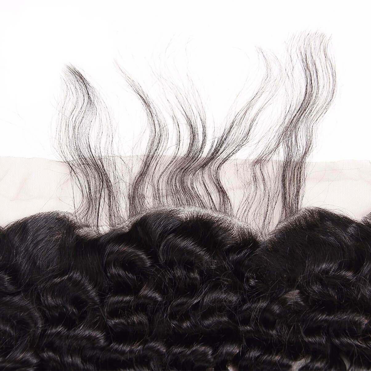 Lakihair 8A Virgin Human Hair Brazilian Deep Wave 4 Bundles With Lace Frontal Closure 13x4