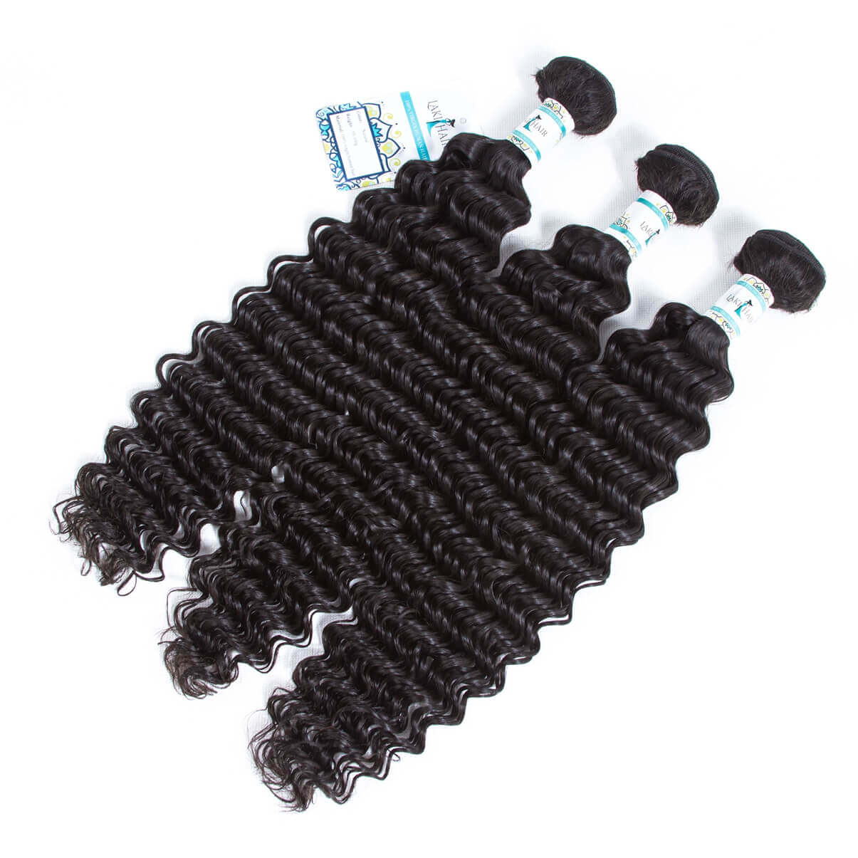 Lakihair 8A Human Hair Weaving Deep Wave 1 Bundle Deals Virgin Human Hair Extensions