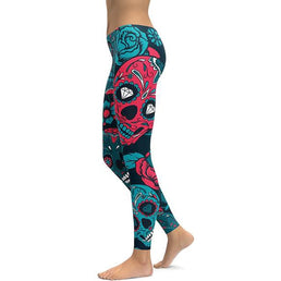 Leggings dia de los muertos - Vetement Femme