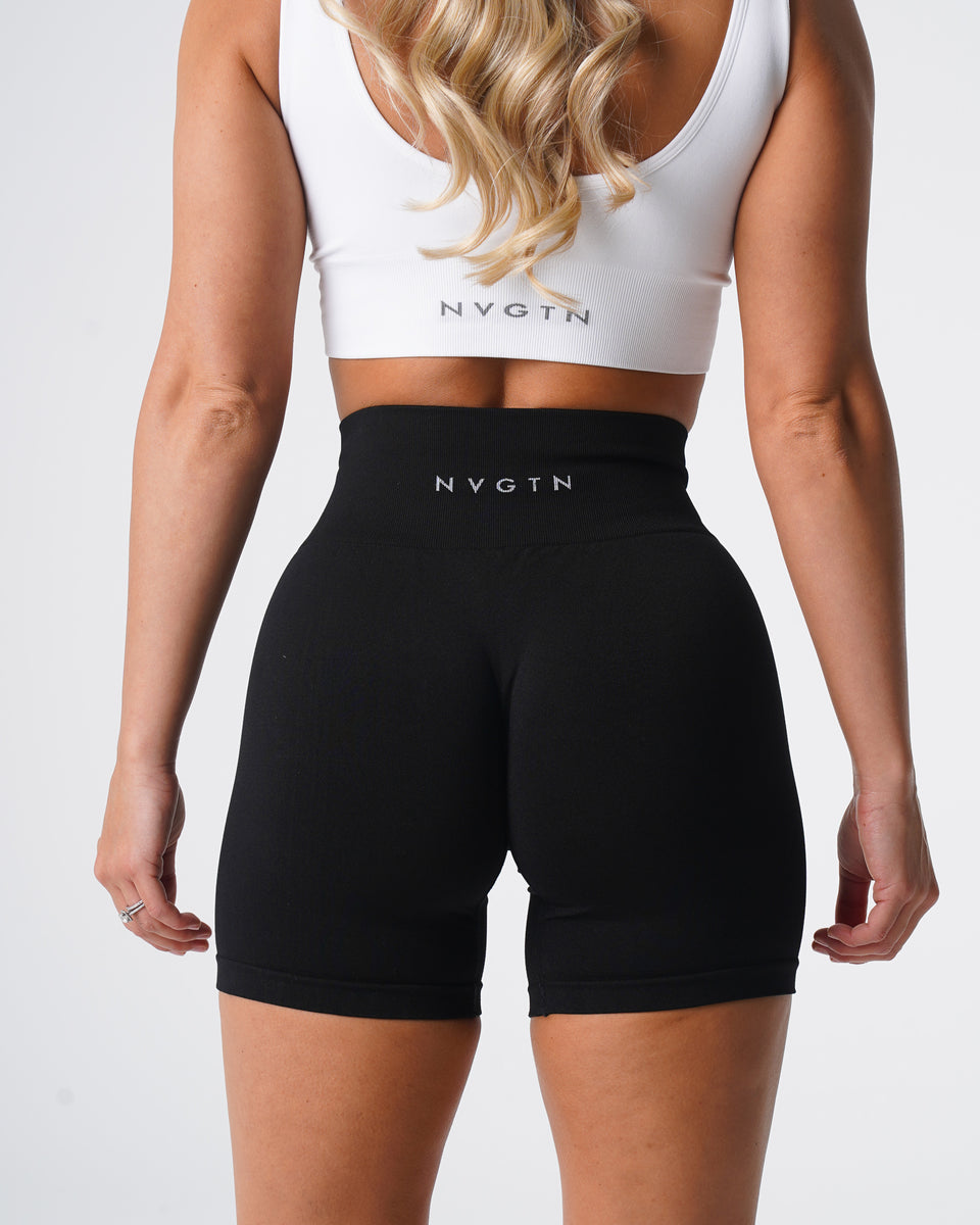 NVGTN Solid Seamless Shorts Black