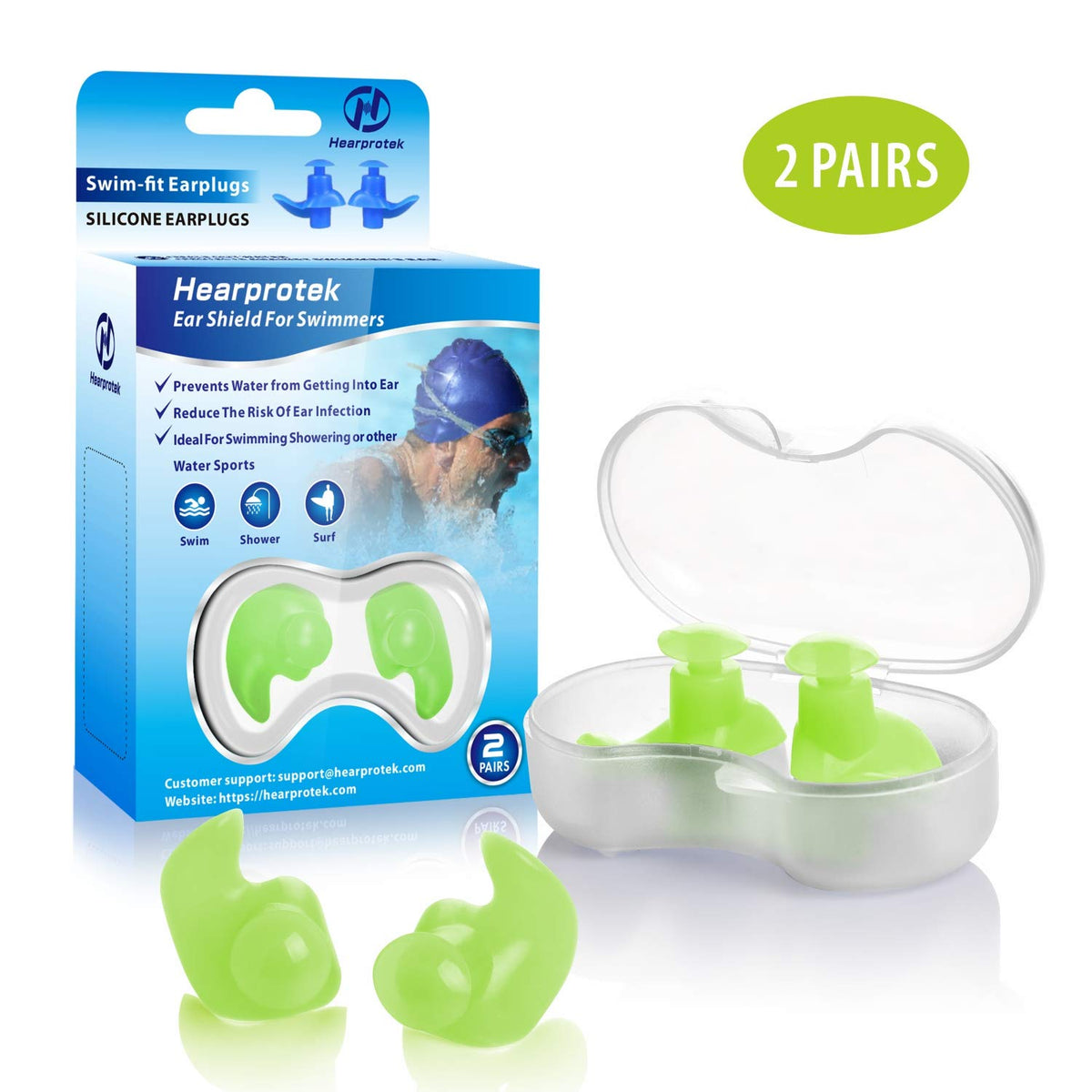 NEW*5 Pairs Swimming Mushroom Ear Plug Soft Silicone Waterproof Protector Things 
