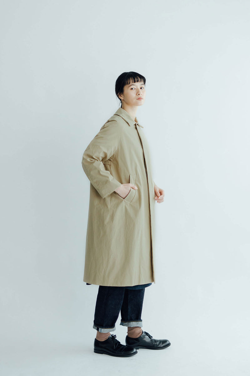 YAECA 09SS 60/40クロス ステンカラーコート Beige