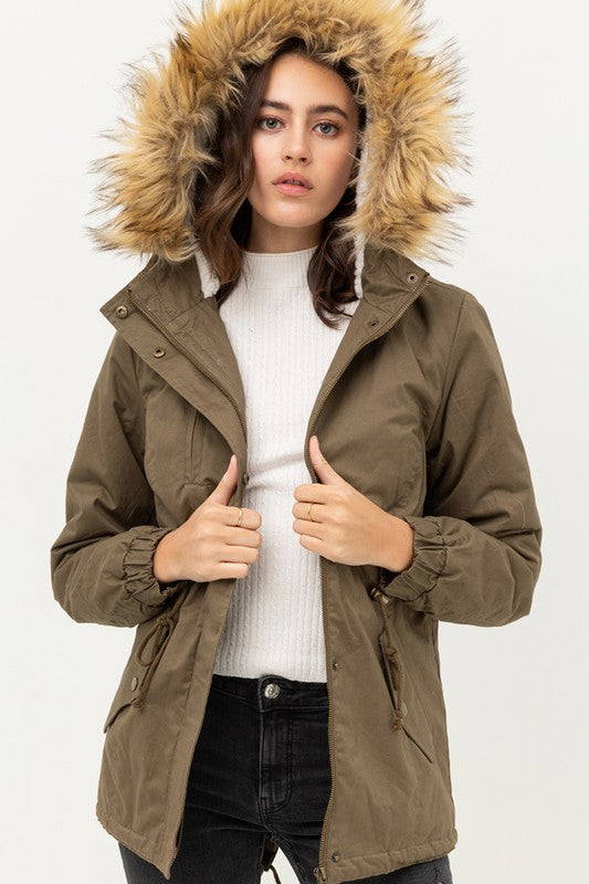 Fur Hoodie Jacket