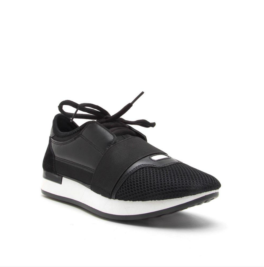 Black Lace Up Sneakers