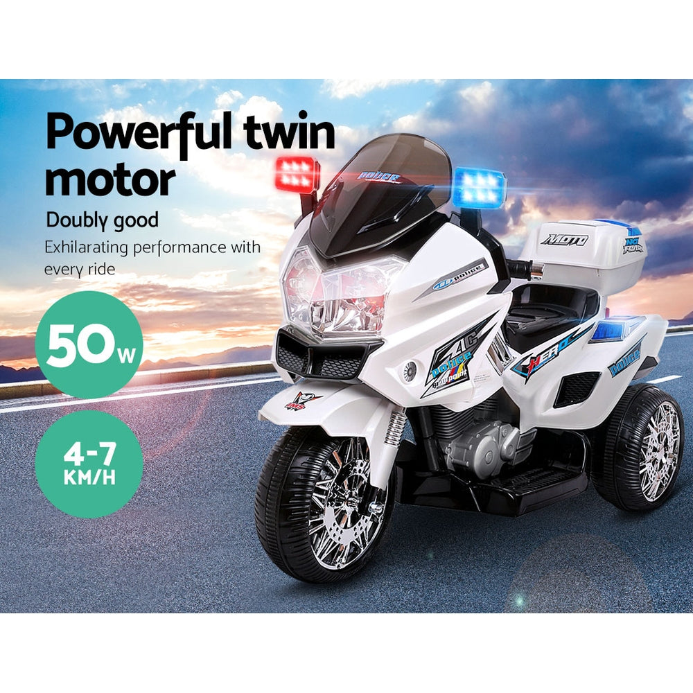 childrens electric police motorbike