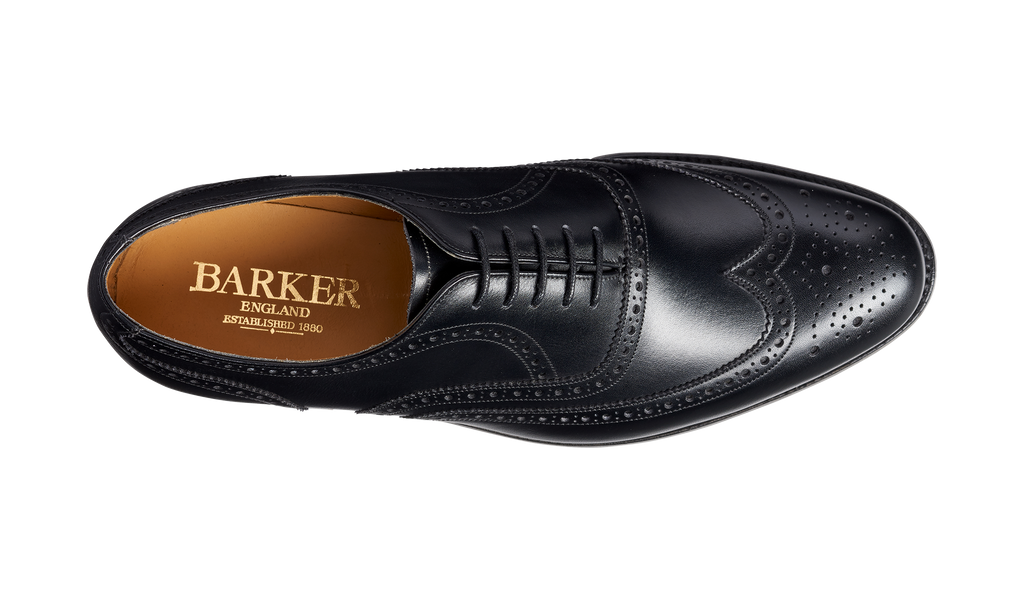 barker black brogues