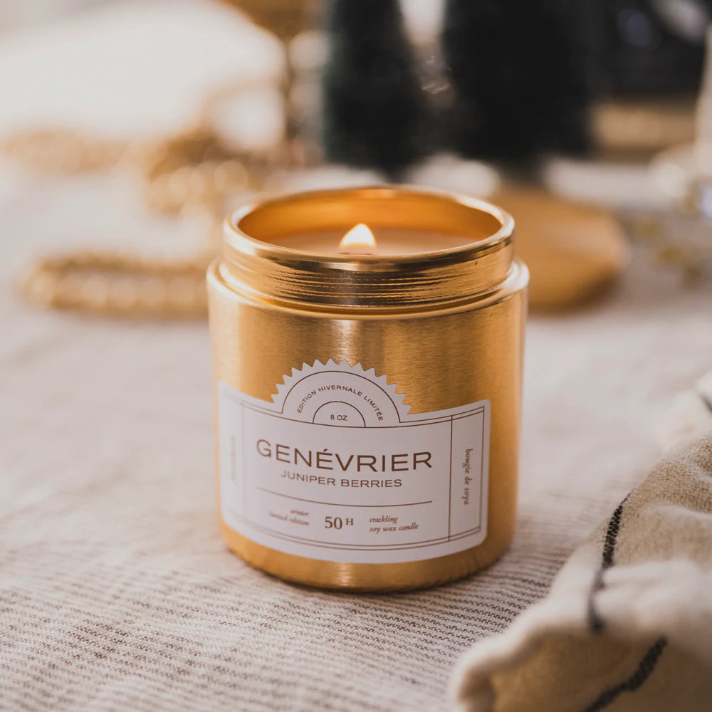Bougie crépitante Génévrier 8 oz - Édition Limitée