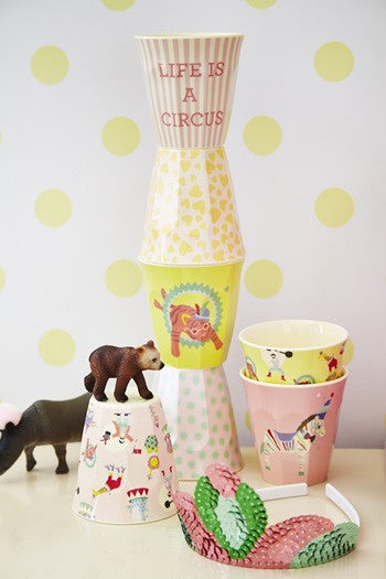 Rice DK | Kids 4 Room Melamine Plate with Girl Circus Print