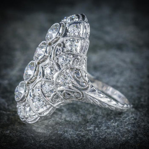 Art Deco Old Cut Diamond Ring in Platinum