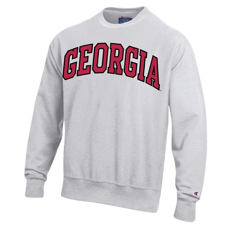 UGA Champion Reverse Weave Sweatshirt - SILVER – The Red Zone