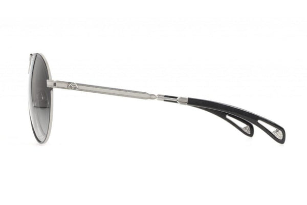 Maybach Eyewear - The Lineart I (Ruthenium/Black/Walnut Burr Anthracite/Ebony)