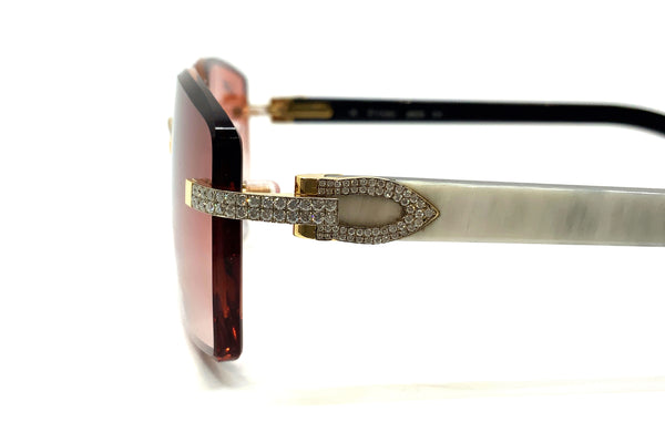 Cartier Custom - C Décor Buffalo Horn w/ Genuine VVS1 Diamonds (Mars Gradient) No. 01