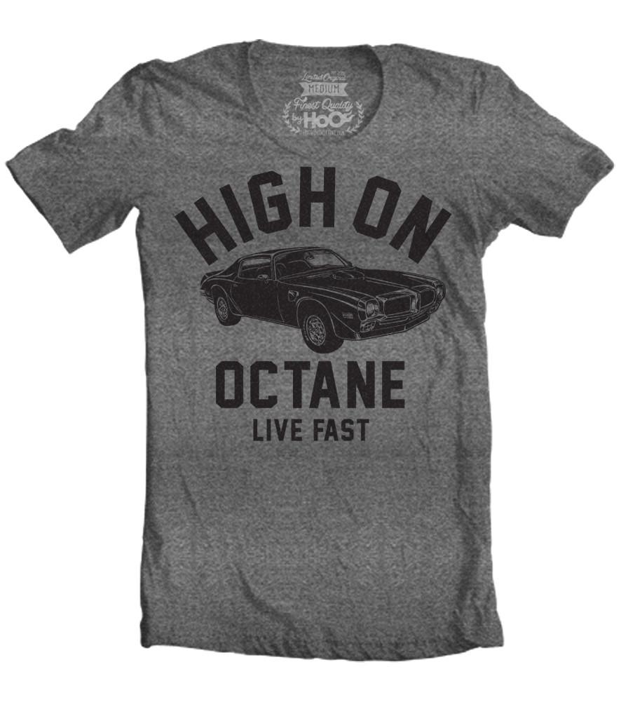 Women's HoO High on Octane Trans Am Big Block Muscle Car Gym Workout T-Shirt