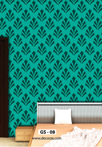 Geometric wall stencil painting design (GS-08)